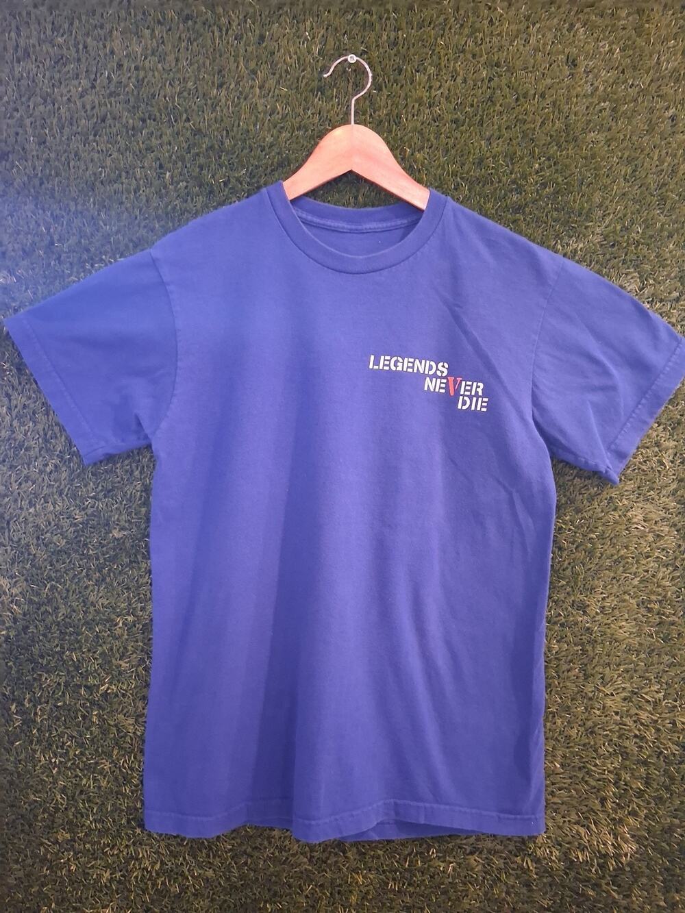 Juice WRLD x Vlone 999 Legends Never Die T-Shirt Blue Size M Rep